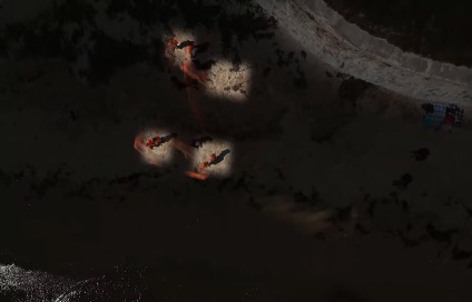 dAnCing LiNes (2022), Gyllyngvase Beach, Final Visualisations, stills from the video