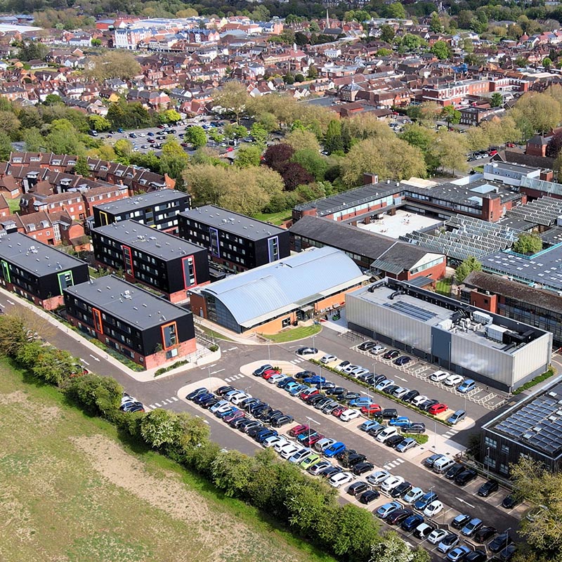 Aerial view of Farnham
