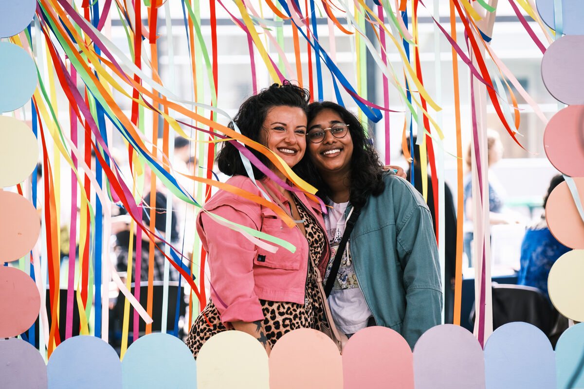 A group of students at the Freshers' Fair