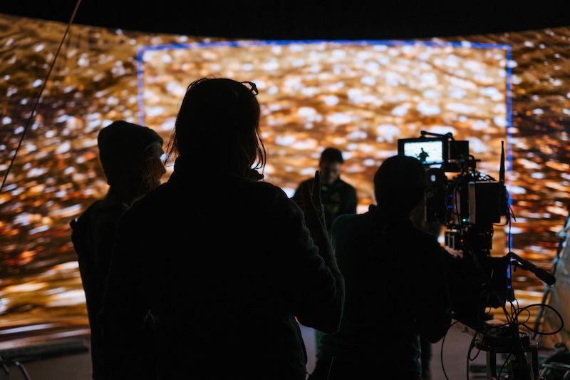 Filming at UCA's VP studio