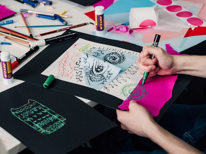 Zandra Rhodes Colourful Heritage - UCA Canterbury Outreach Workshops - May 2025. Photo © Yousef Al Nasser